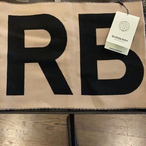Burberry Logo Wool Jacquard Scarf